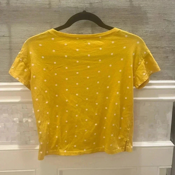 Gap kids sequin flipsy tee shirt yellow polka dot star epic medium - Picture 8 of 8